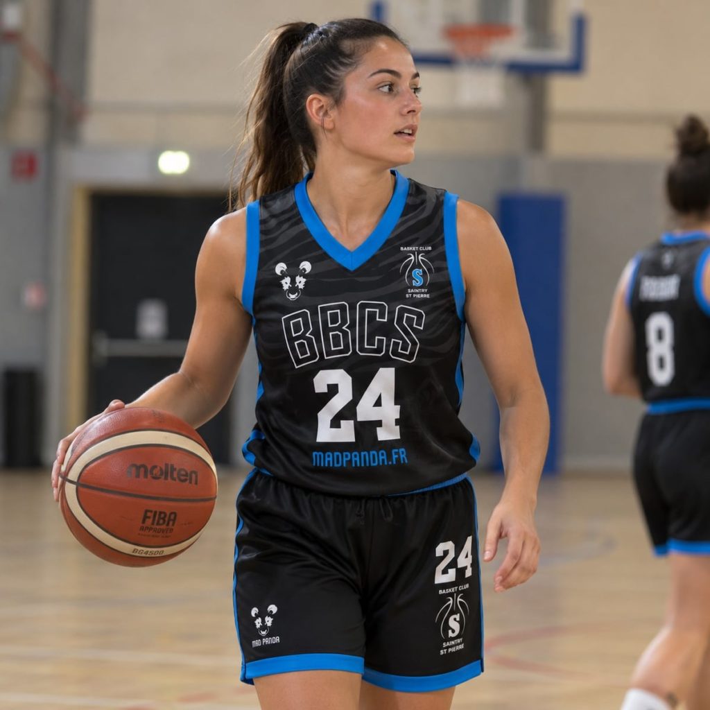 Joueuse numéro 24 du BBCS en tenue de match sublimée Mad Panda