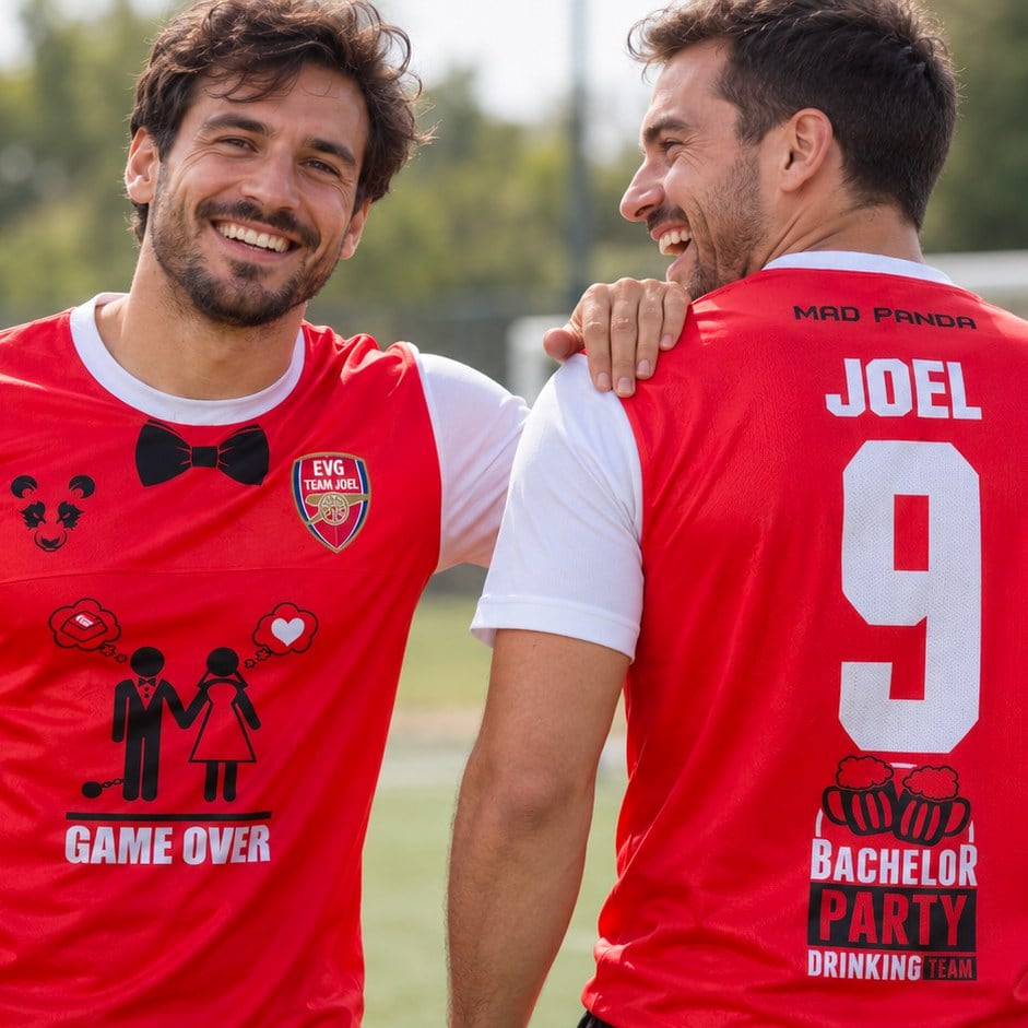 Maillots personnalisés Mad Panda pour un enterrement de vie de garçon